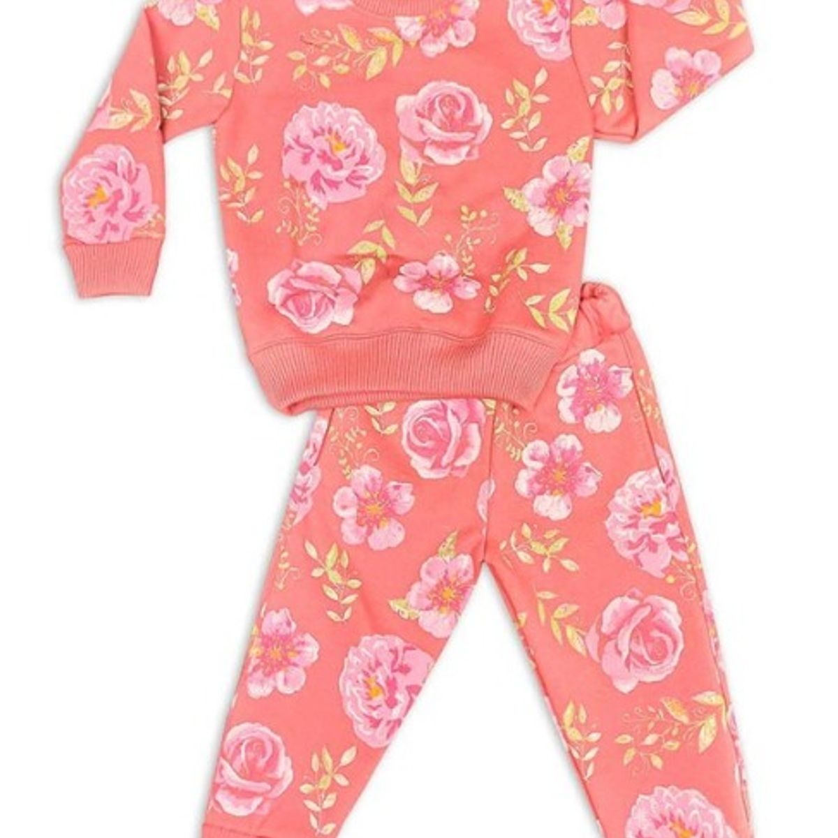 GENERICO - Conjunto Franela Cobertura Floreado