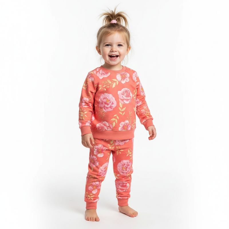 GENERICO - Conjunto Franela Cobertura Floreado