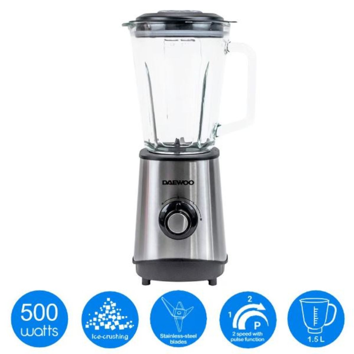 DAEWOO - LICUADORA INOX 1.5 LITROS 500W DAEWOO DBL-922