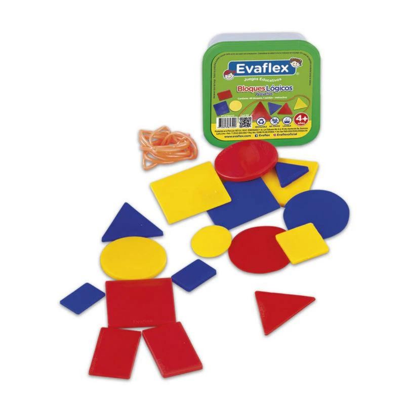 EVAFLEX - Bloques Lógicos Pequeños Evaflex 48 Piezas Juego Didáctico