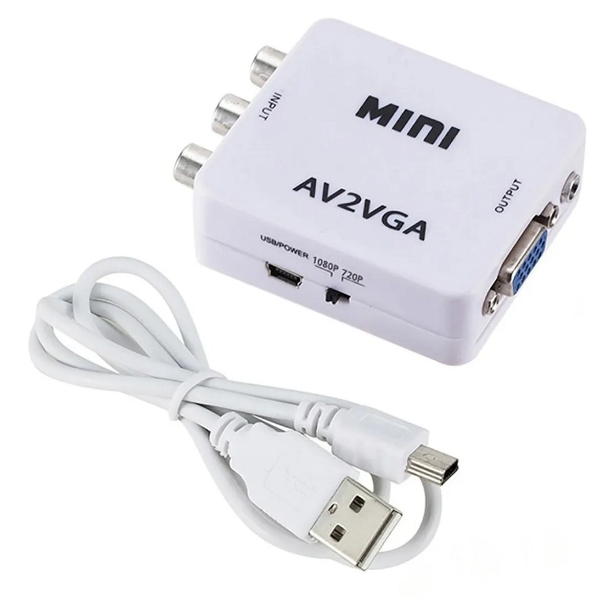 MINI - Convertidor Adaptador Video RCA AV a VGA