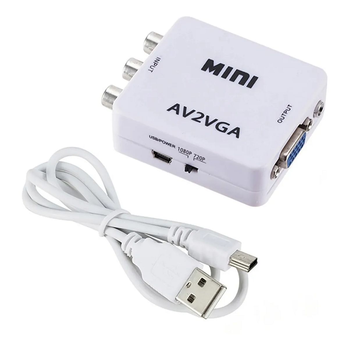 MINI - Convertidor Adaptador Video RCA AV a VGA