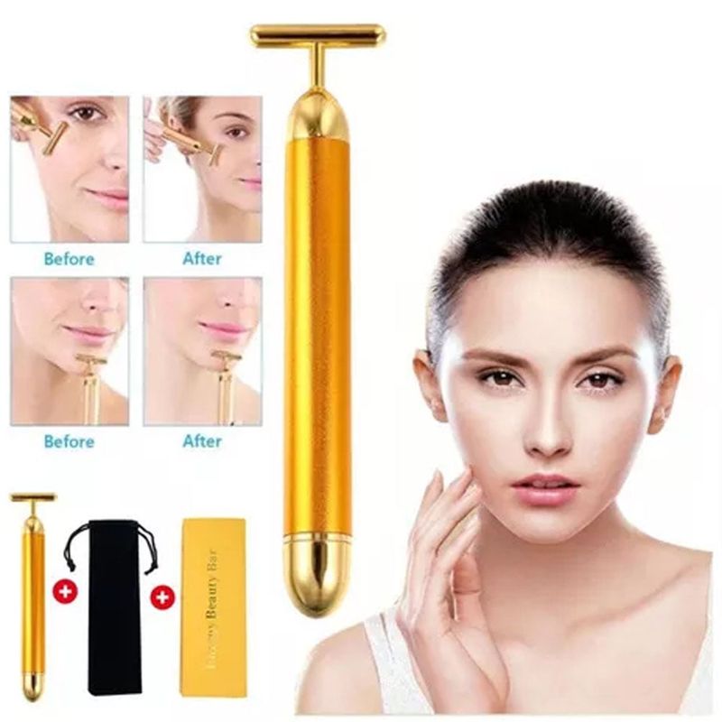 GENERICO - Rodillo Masajeador Facial de Vibración