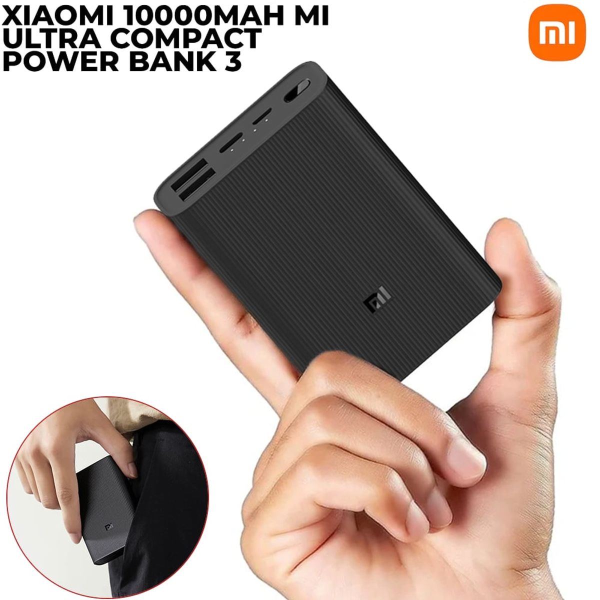 XIAOMI - Xiaomi Mi Power Bank 3 Ultra Compact Mini 10000mAh Portatil
