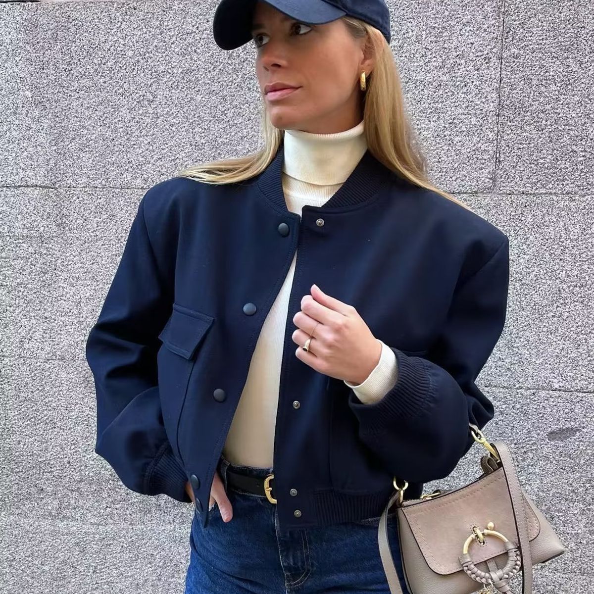 BLWOENS - Chaqueta para mujer A19621-Azul