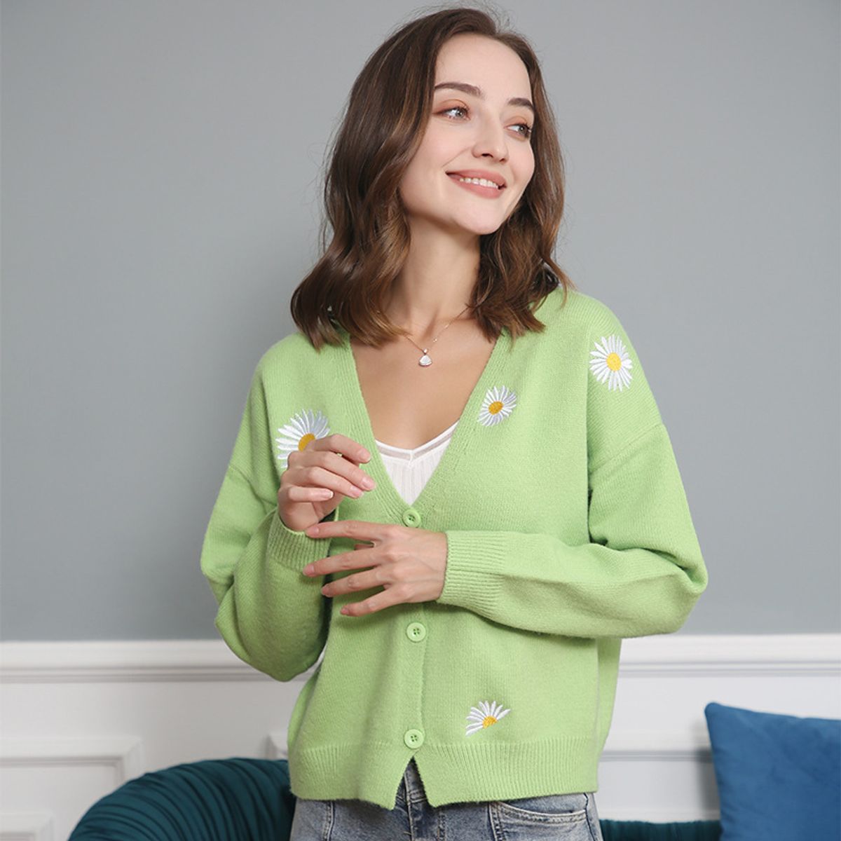 BLWOENS - Chaqueta para mujer NX5002-Verde