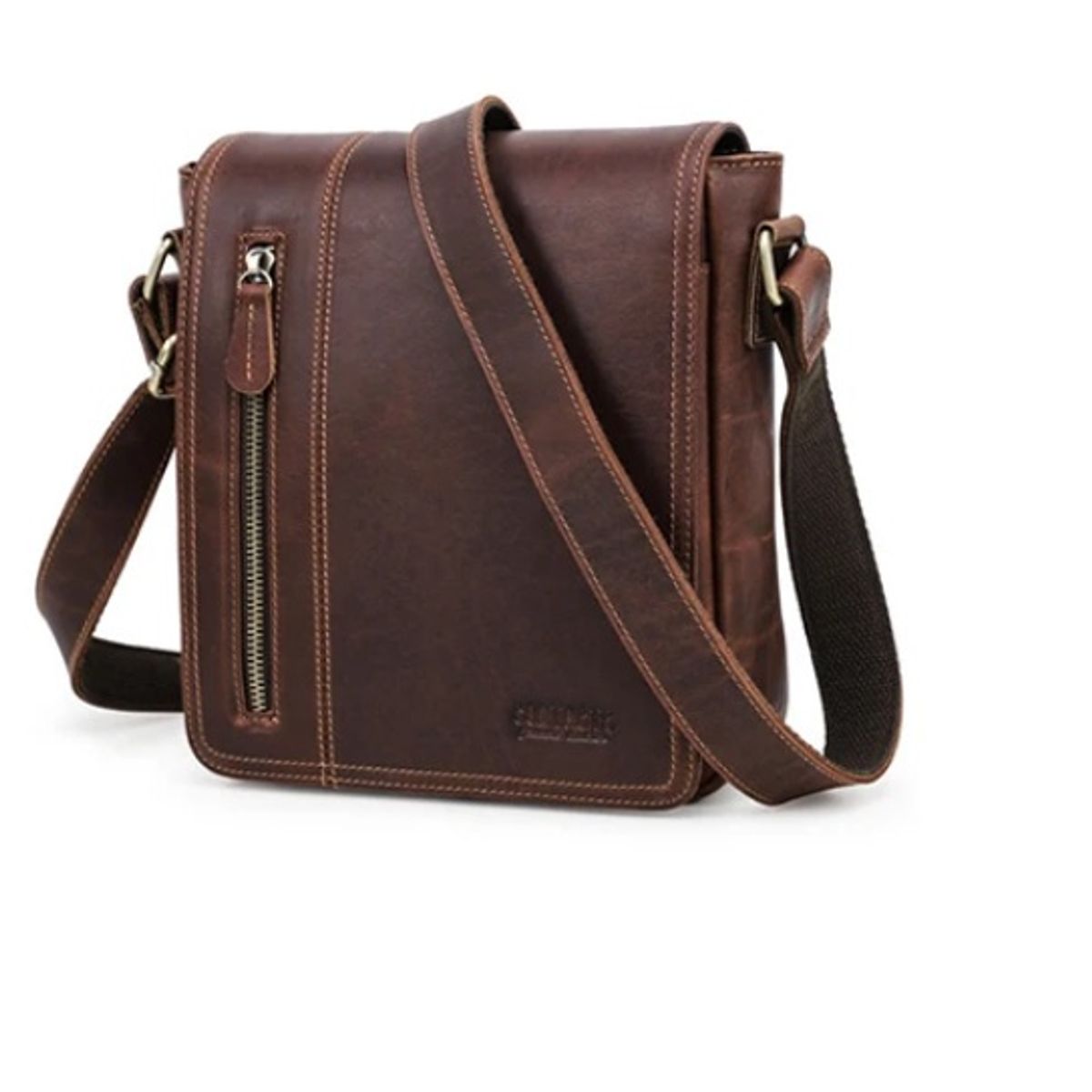 CONTACTS - Morral Mensajero de Hombro de Cuero Genuino Contacts MB176