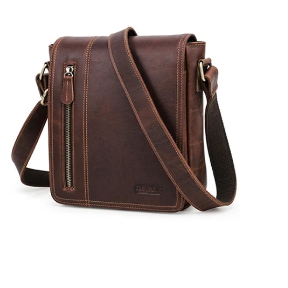 CONTACTS - Morral Mensajero de Hombro de Cuero Genuino Contacts MB176