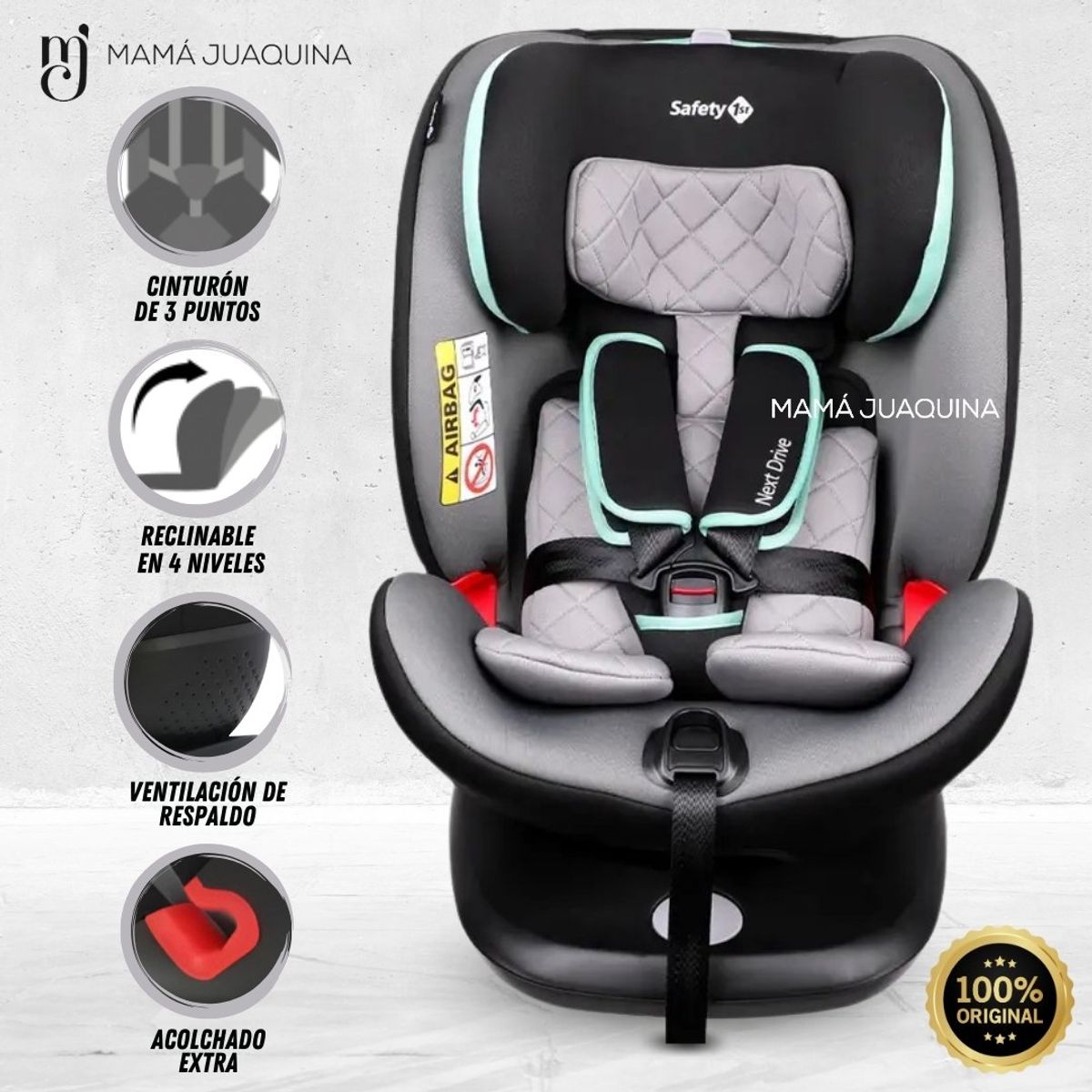 SAFETY 1ST - Silla de Auto «NEXT DRIVE» Edición Limitada Turquesa
