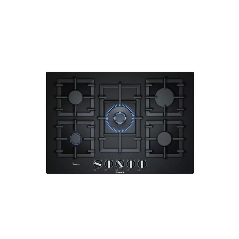 BOSCH - Cocina Bosch PPQ7A6B90 Empotrable a Gas de Vidrio 75 cm Negro