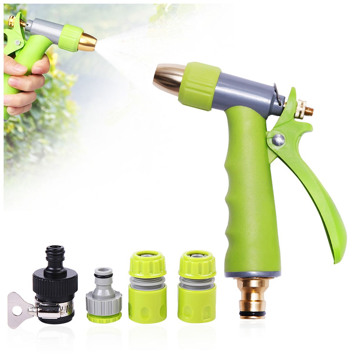 KELLER - Pistola Pulverizador de Agua Regulable para Manguera D34