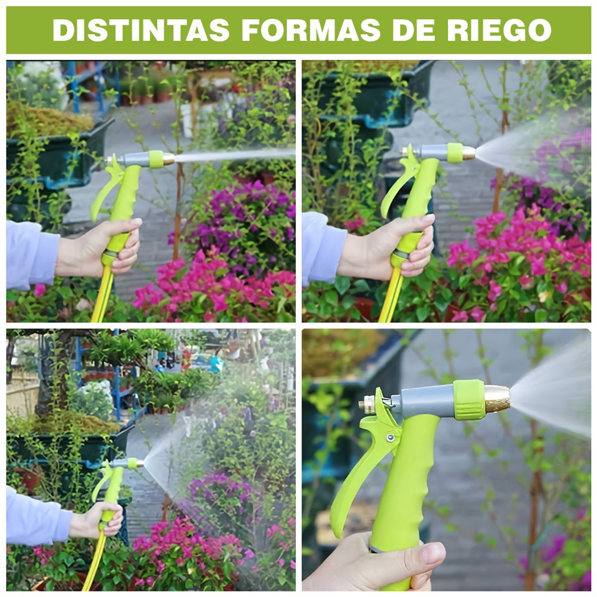 KELLER - Pistola Pulverizador de Agua Regulable para Manguera D34