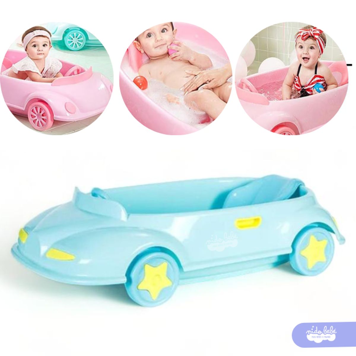 GENERICO - Bañera Tina de Baño Carrito Celeste