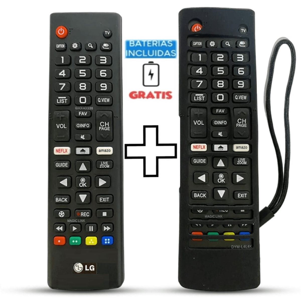 GENERICO - Control Remoto LG Led Smart tv 4k  Funda Negro