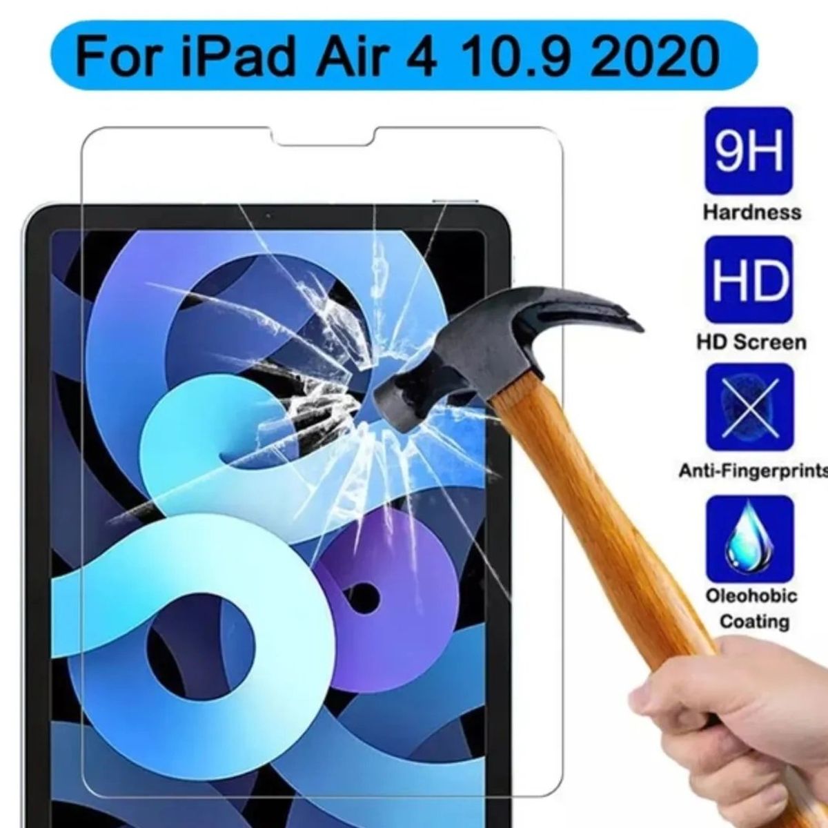 GENERICO - Mica de Vidrio Templado para iPad Air 4 10.9 2020 A2316 A2324 A2325