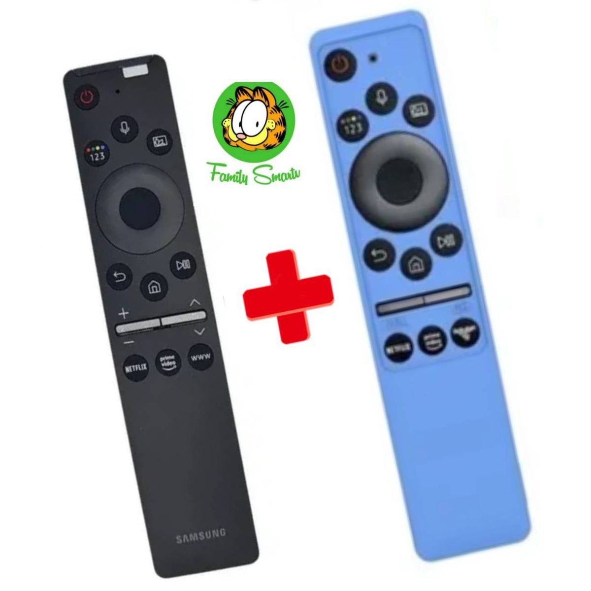 GENERICO - Control Remoto Samsung Con comando Voz Bn59-01330  funda turquesa