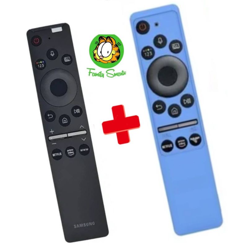 GENERICO - Control Remoto Samsung Con comando Voz Bn59-01330  funda turquesa