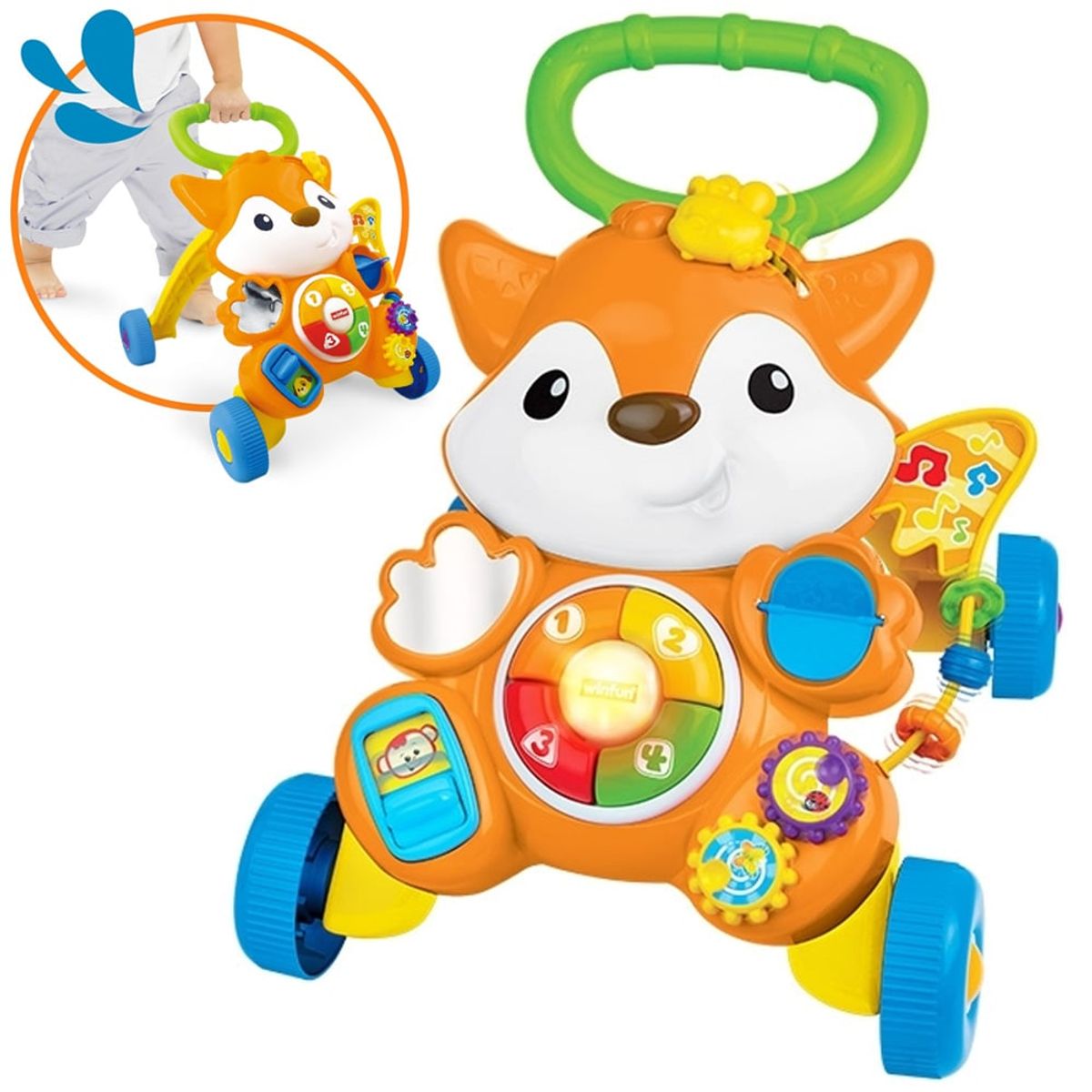 WINFUN - Caminadora Bebé Musical Crece Conmigo Zorro Actividades
