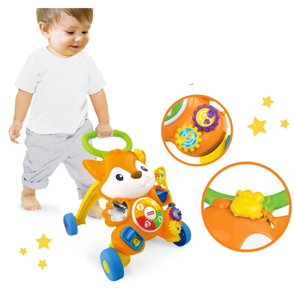 WINFUN - Caminadora Bebé Musical Crece Conmigo Zorro Actividades