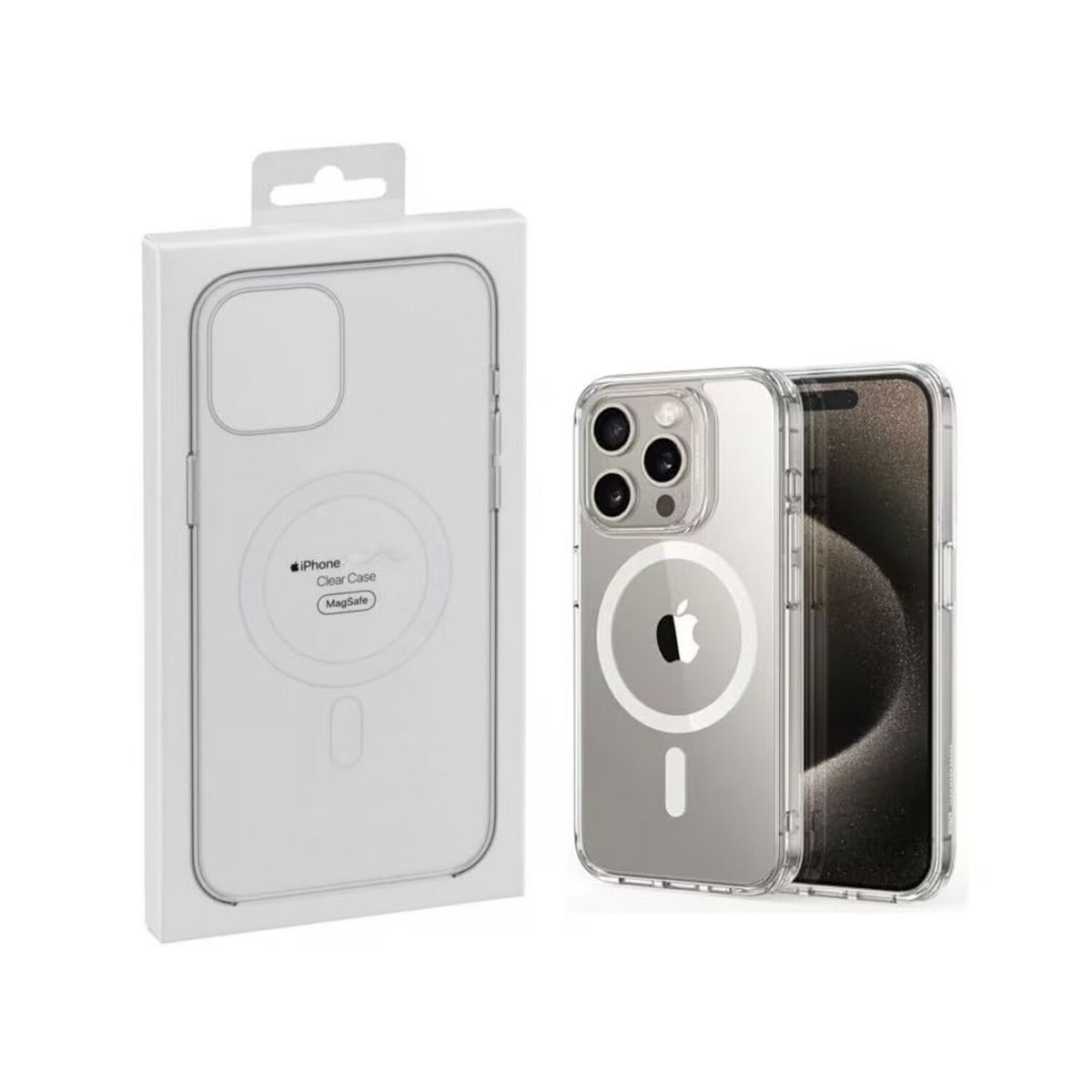 GENERICO - Funda Clear Case con MagSafe para iPhone 15 Pro - Transparente