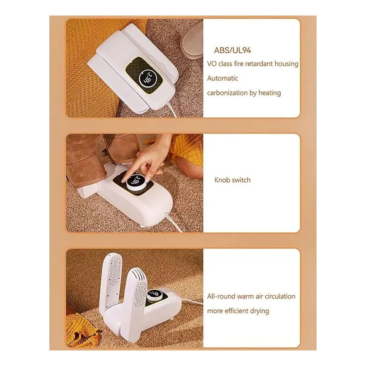 GENERICO - Secador de Calzado Eléctrico Portátil