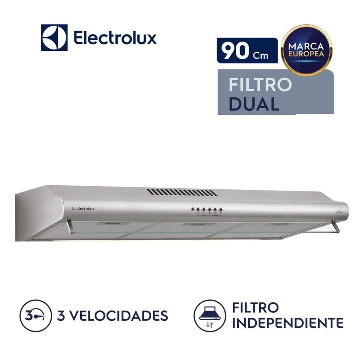 ELECTROLUX - Campana Extractora Electrolux EJSE362TBIS 90cm Inox