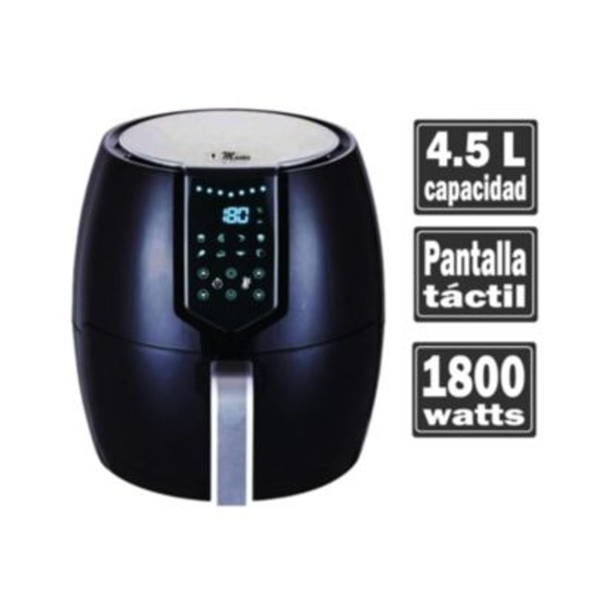 GENERICO - Freidora de Aire 4.5 Litros 1800 W de Potencia Touch Screen EM-AF-1153