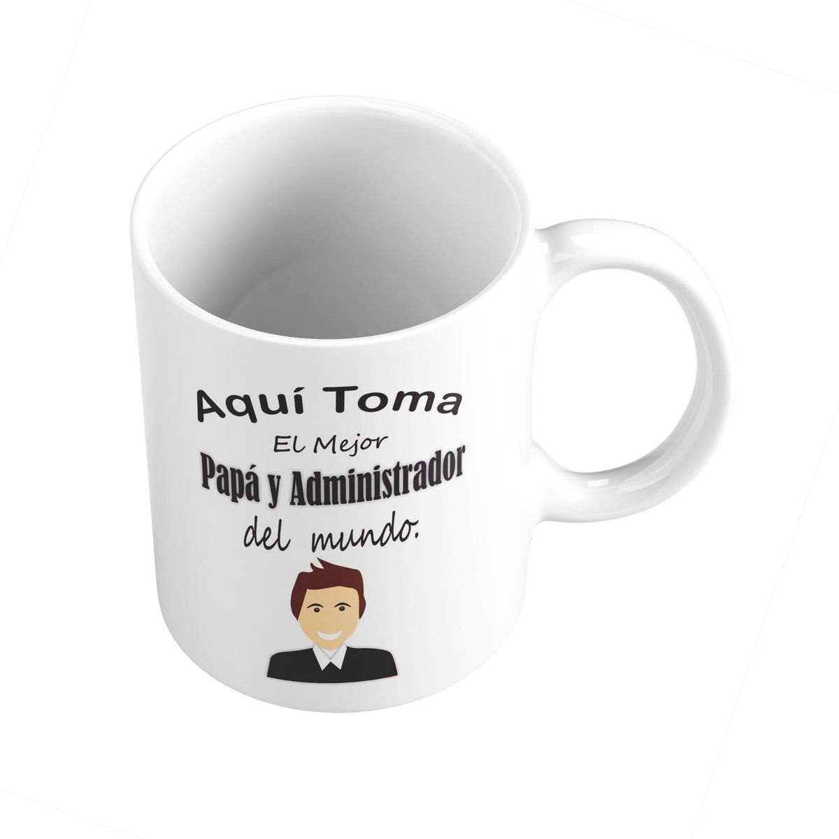 GENERICO - Taza Mug 11oz AQUI TOMA EL MEJOR PAPA Y ADMINISTRADOR - BLANCO