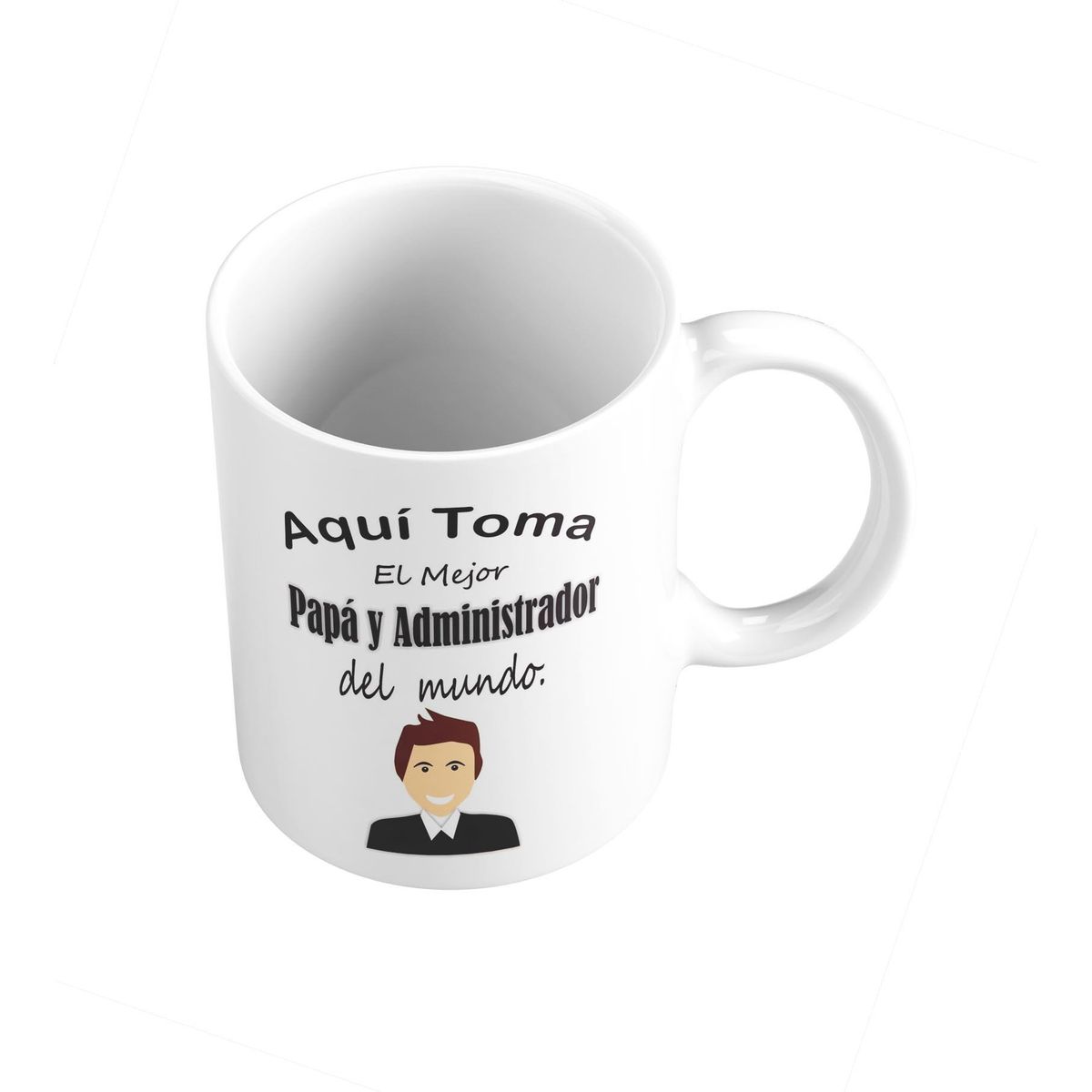 GENERICO - Taza Mug 11oz AQUI TOMA EL MEJOR PAPA Y ADMINISTRADOR - BLANCO
