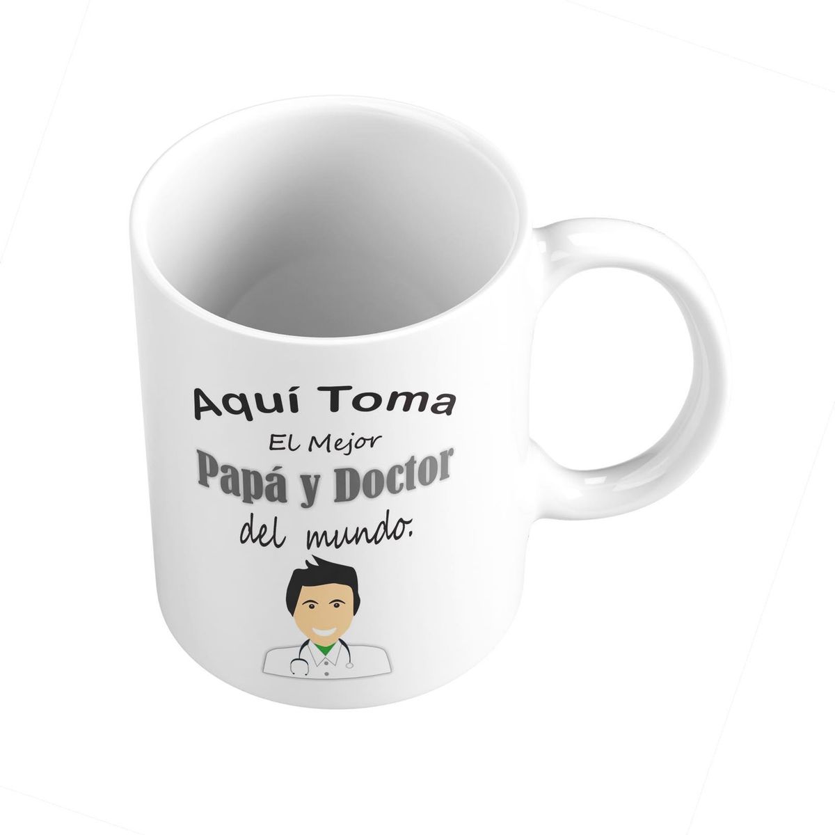 GENERICO - Taza Mug 11oz AQUI TOMA EL MEJOR PAPA Y DOCTOR - BLANCO