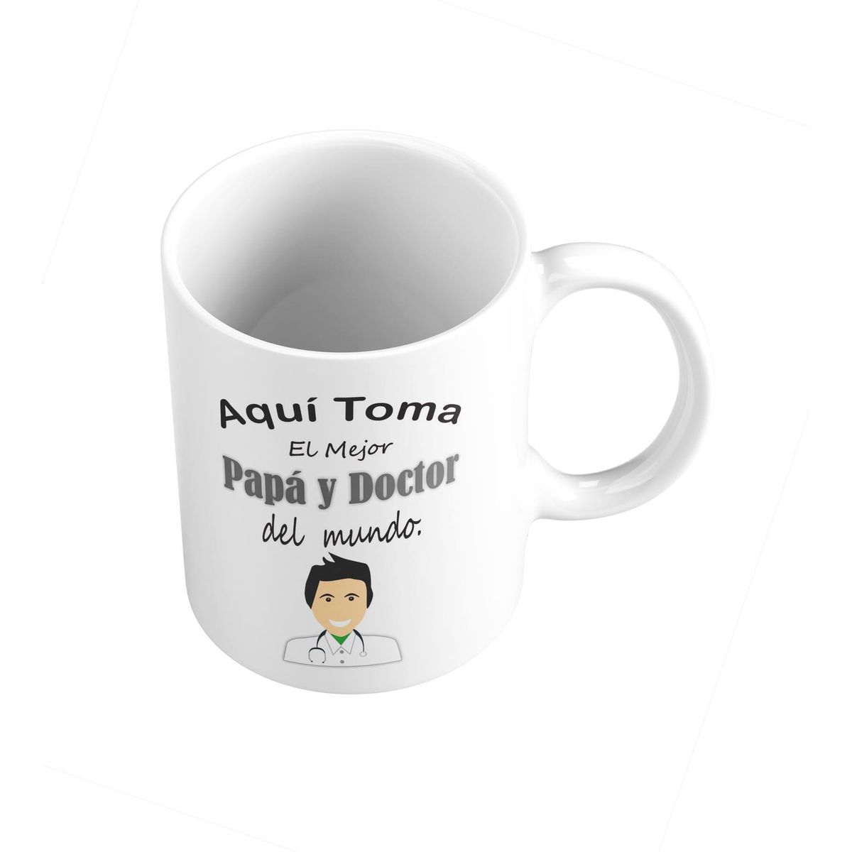 GENERICO - Taza Mug 11oz AQUI TOMA EL MEJOR PAPA Y DOCTOR - BLANCO