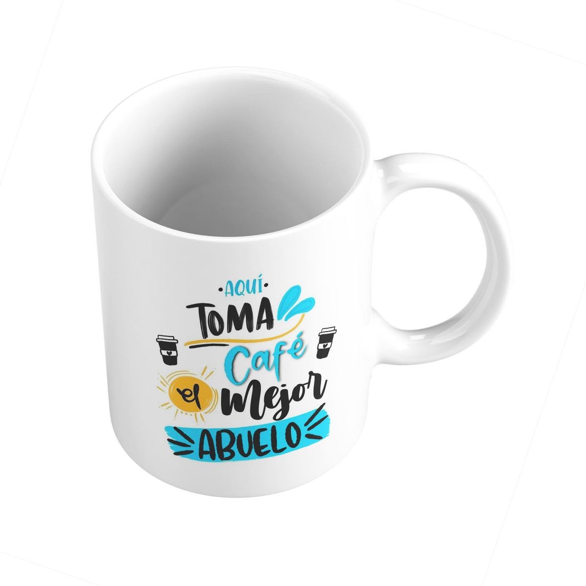 GENERICO - Taza Mug 11oz AQUI TOMA CAFE EL MEJOR ABUELO - BLANCO