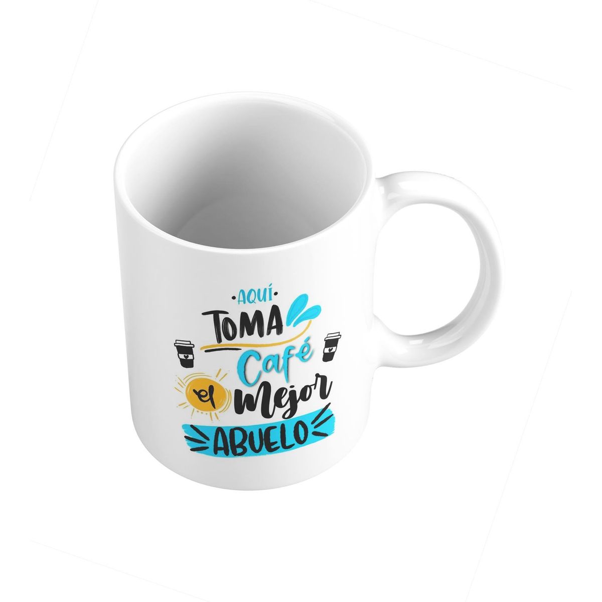 GENERICO - Taza Mug 11oz AQUI TOMA CAFE EL MEJOR ABUELO - BLANCO