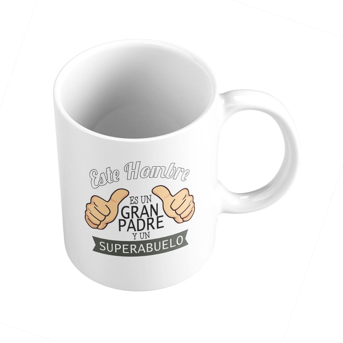 GENERICO - Taza Mug 11oz ESTE HOMBRE ES UN GRAN PADRE Y ABUELO - BLANCO