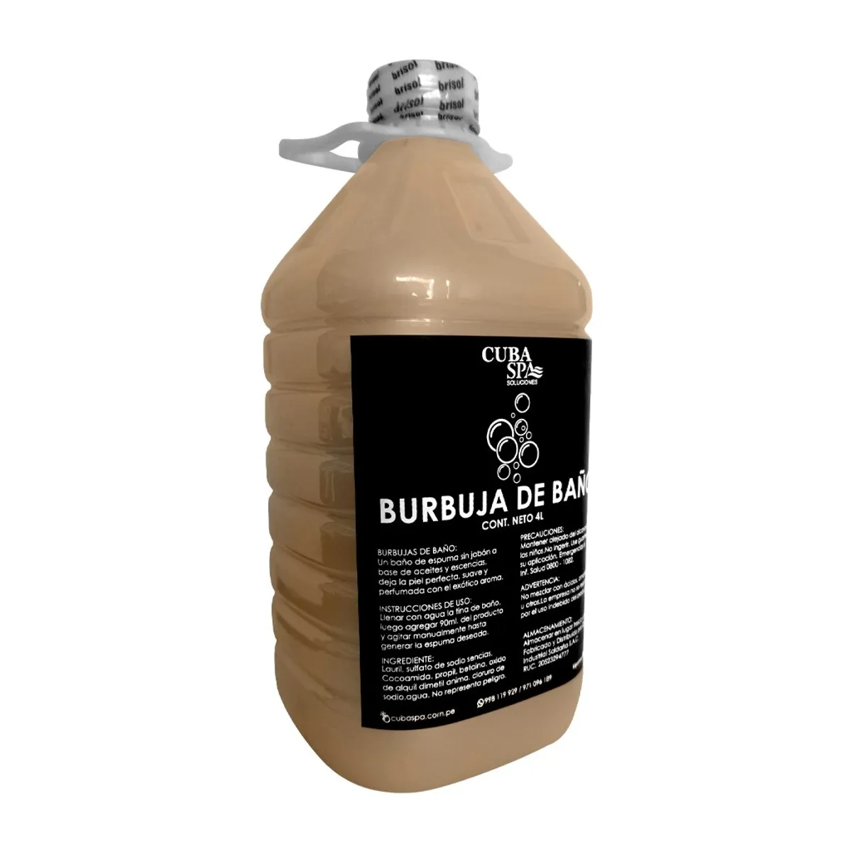 GENERICO - Burbujas de Baño para jacuzzi aroma coco 4 litros