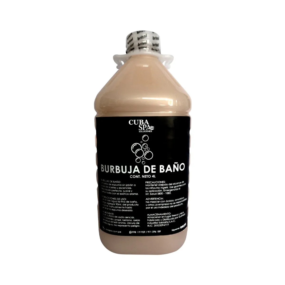 GENERICO - Burbujas de Baño para jacuzzi aroma coco 4 litros