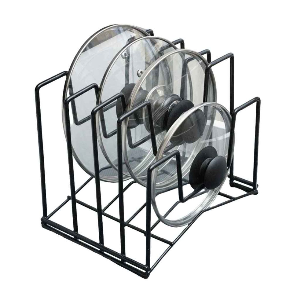 MAS CASA MOBILIARIO Y ACCESORIOS - Soporte para tapas de ollas en color negro Más Casa Perú