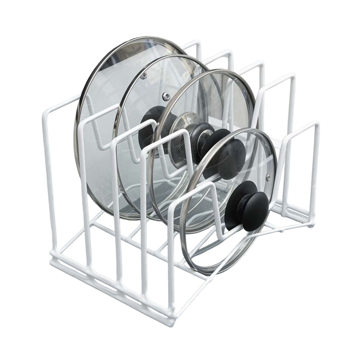 MAS CASA MOBILIARIO Y ACCESORIOS - Organizador de tapas de ollas en color blanco Más Casa Perú