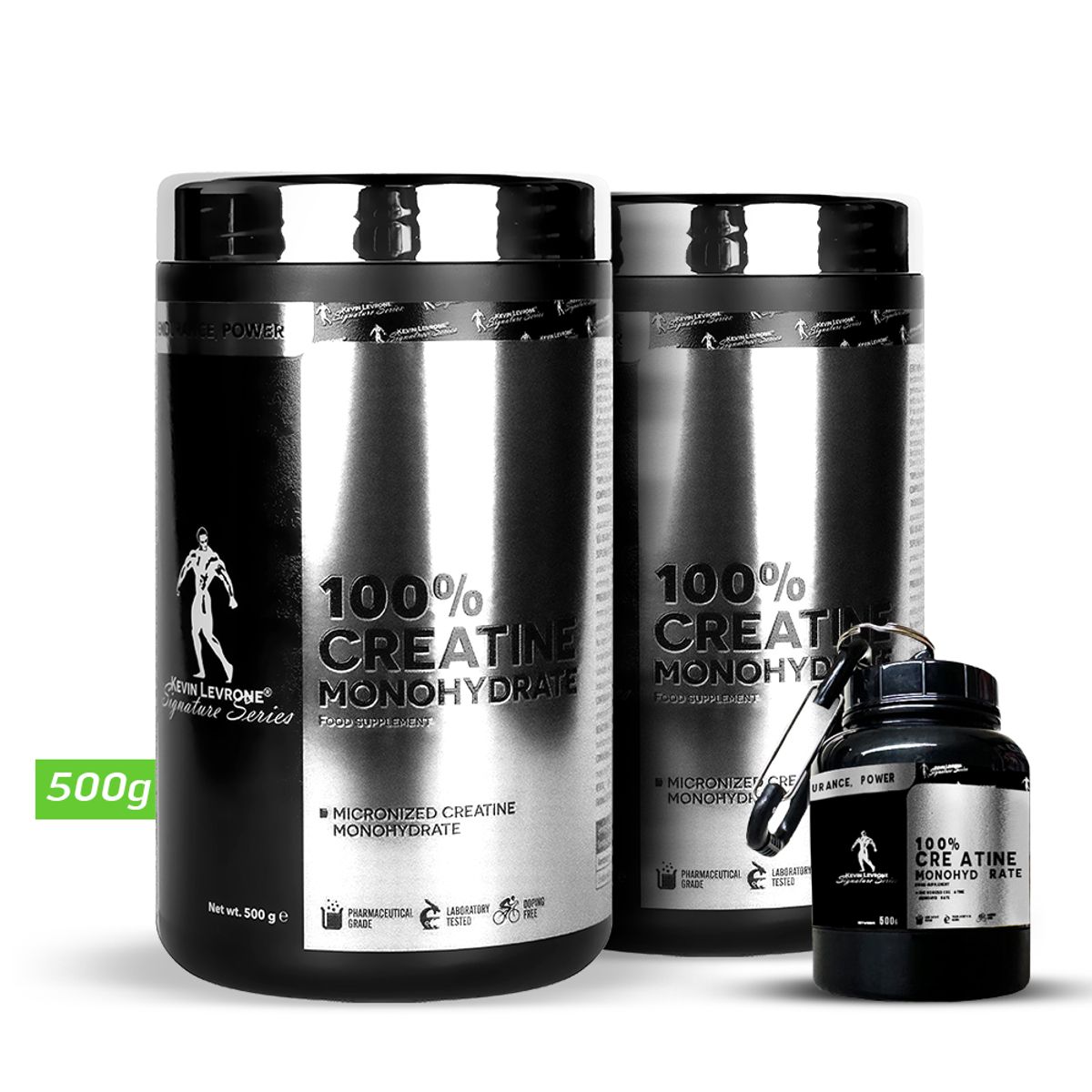 KEVIN LEVRONE - 02 CREATINA MONOHIDRATADA 500gr KEVIN LEVRONE + PORTA PROTEINA