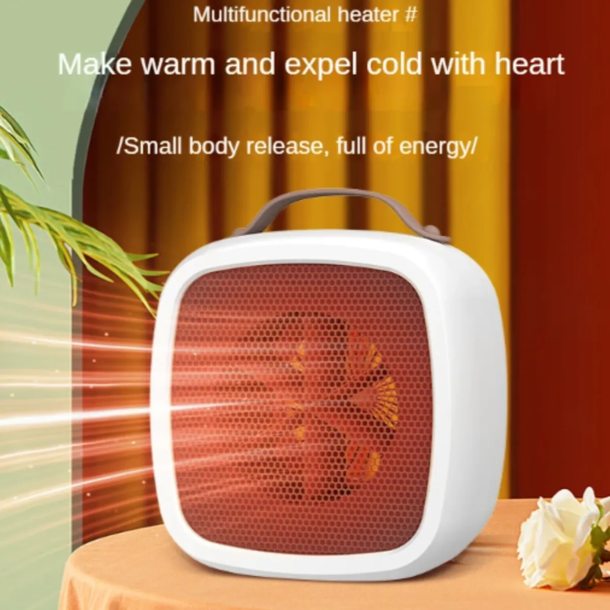 GENERICO - Mini Calentador Ventilador de Oficina Eléctrico