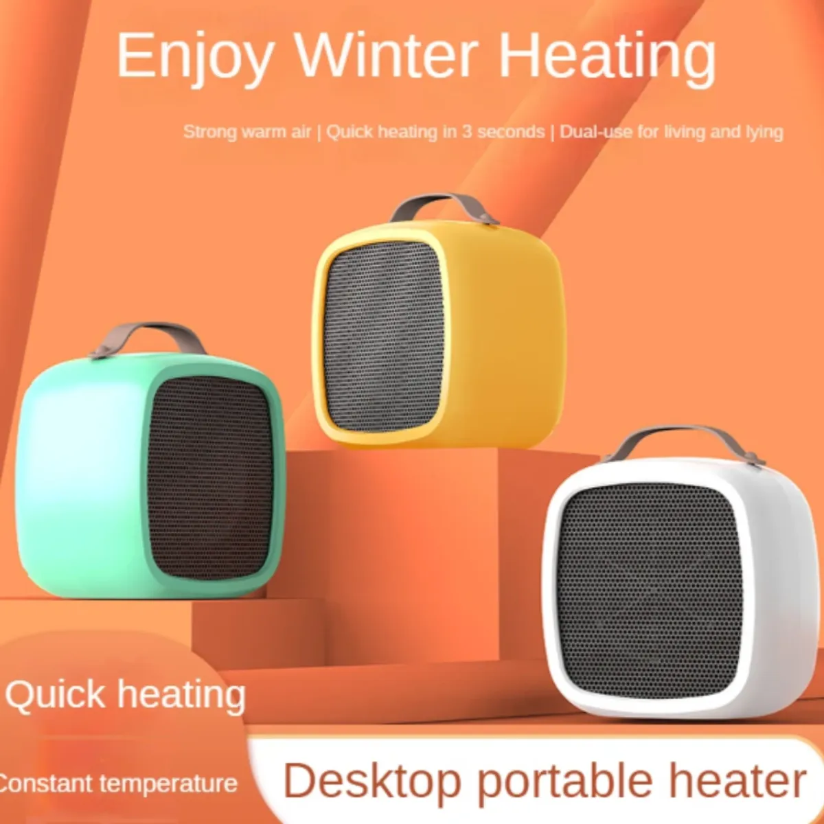 GENERICO - Mini Calentador Ventilador de Oficina Eléctrico