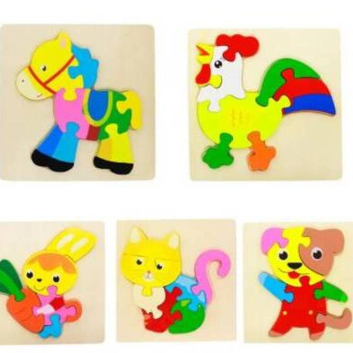 GENERICO - Rompecabeza Didactico zoo Animales para Niños