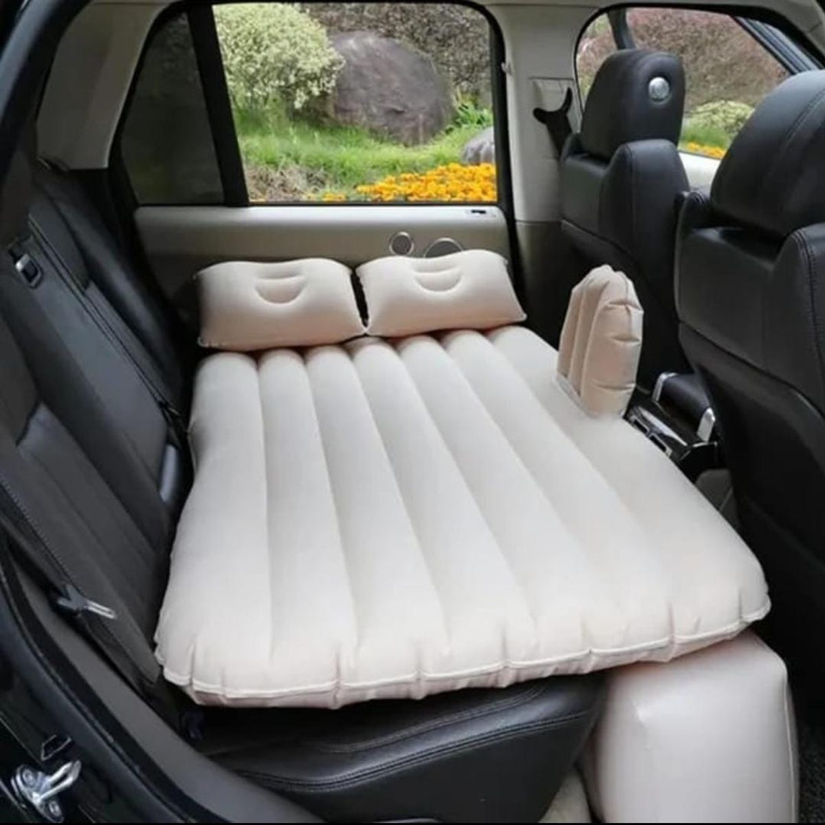 GENERICO - COLCHON INFLABLE PARA AUTO BEIGE