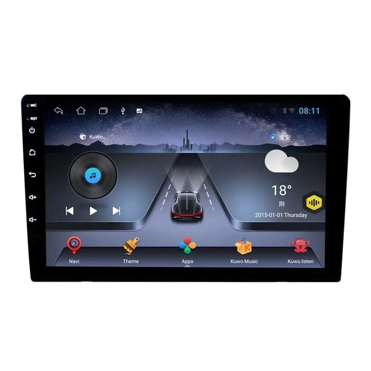 GENERICO - Autoradio Android 9 Pulgadas 2Din Universal Wifi BT