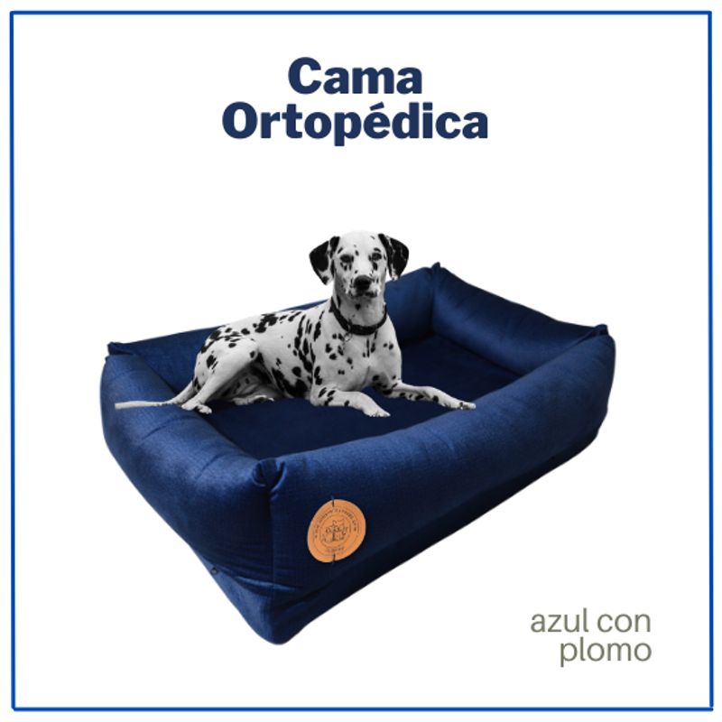 GENERICO - CAMA ORTOPEDICA PARA PERRO TALLA 6MIDE 89X56 CM AZUL