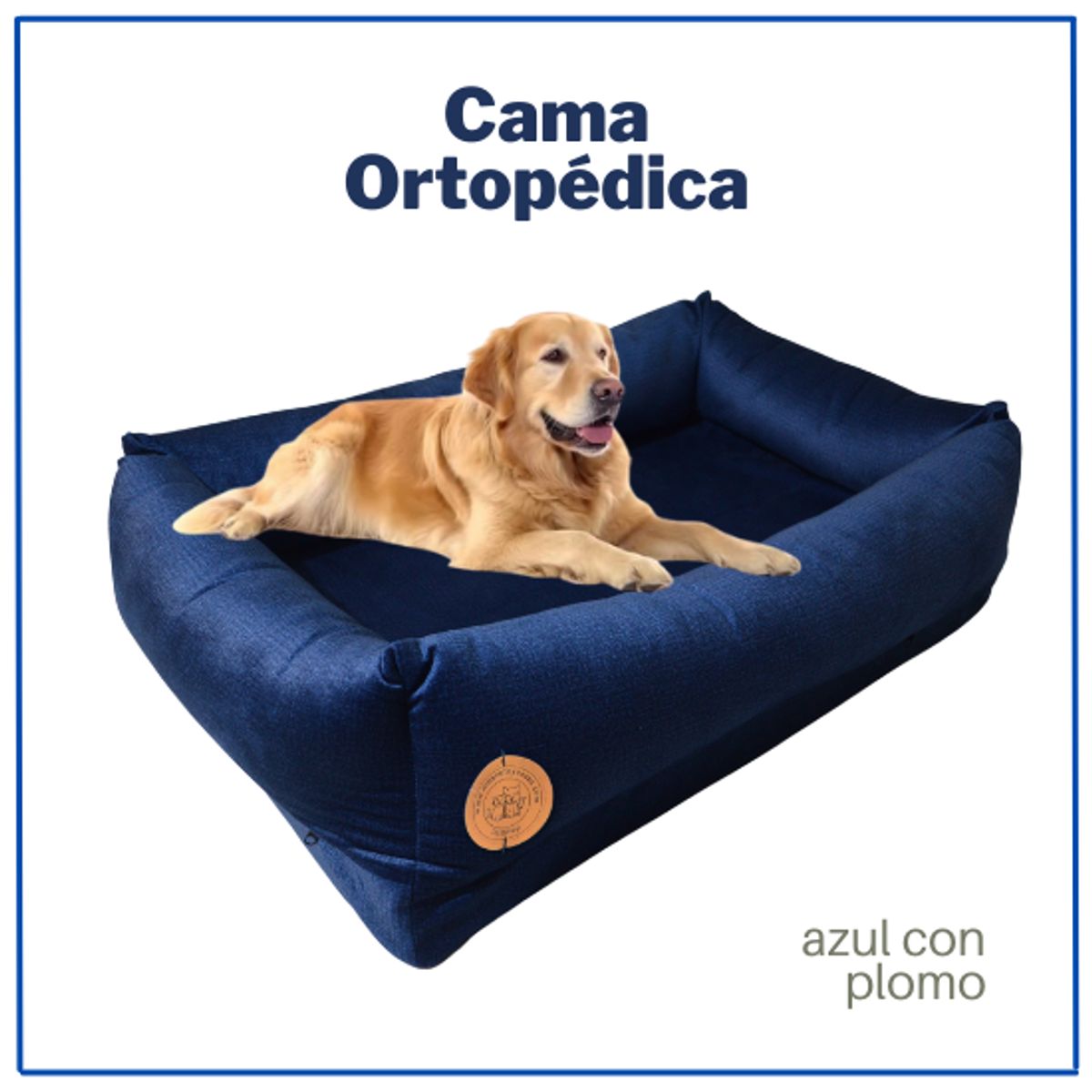 GENERICO - CAMA ORTOPEDICA PARA PERRO TALLA 8MIDE 110X80 CM AZUL