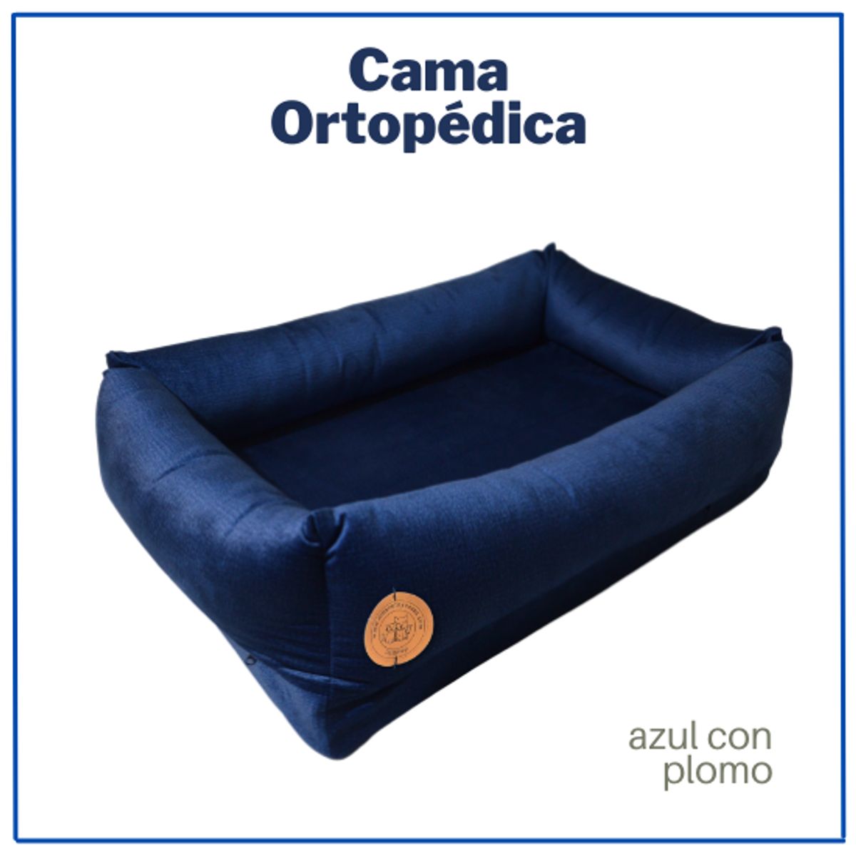 GENERICO - CAMA ORTOPEDICA PARA PERRO TALLA 8MIDE 110X80 CM AZUL