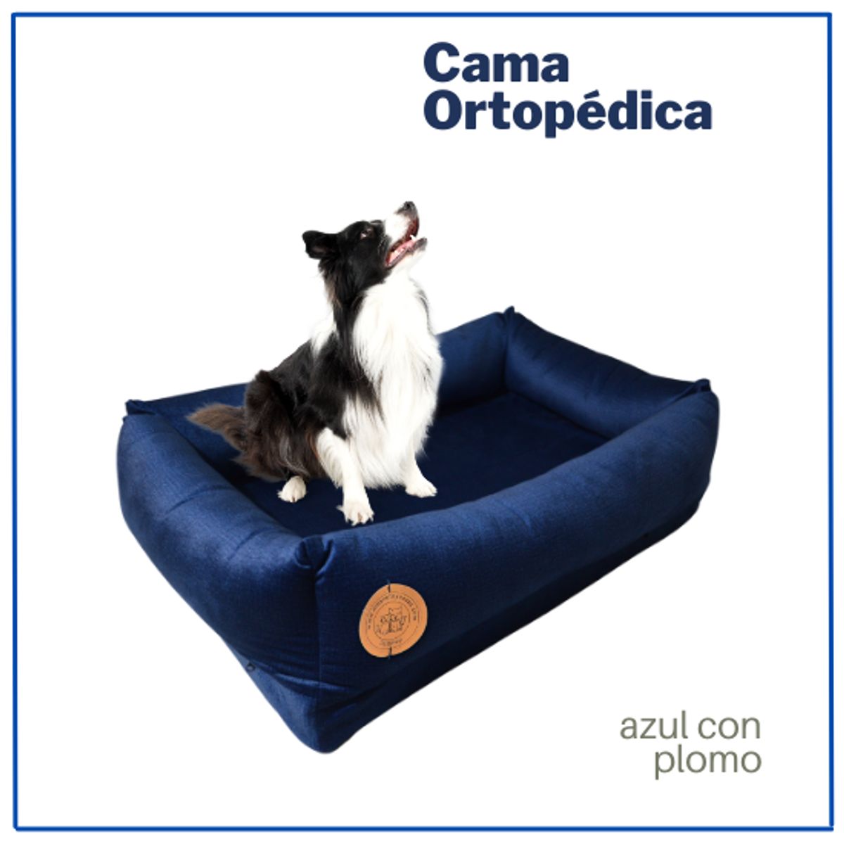 GENERICO - CAMA ORTOPEDICA PARA PERRO TALLA 4MIDE 79X46CM AZUL