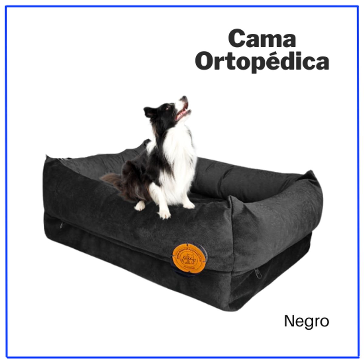GENERICO - CAMA ORTOPEDICA PARA PERRO TALLA 4MIDE 79X46CM NEGRO