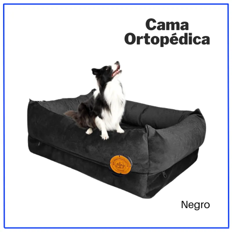 GENERICO - CAMA ORTOPEDICA PARA PERRO TALLA 4MIDE 79X46CM NEGRO